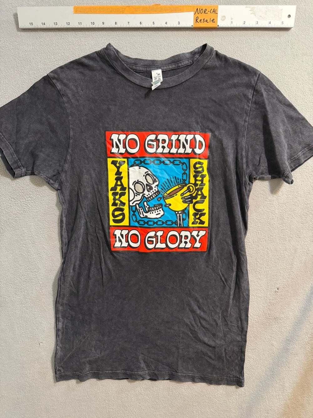 Lane Seven No Grind No Glory Skull Coffee Graphic T-Shirt
